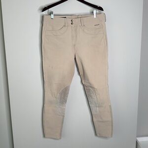 Ariat Olympia Knee Patch Breeches in Tan Women's Size 36 Long